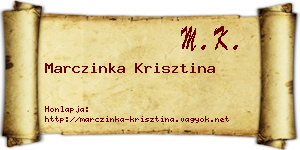 Marczinka Krisztina névjegykártya