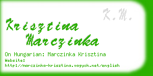 krisztina marczinka business card